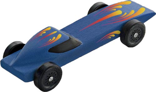 pinewood derby car comet decal