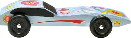 Pinewood Derby Car Girls Decal