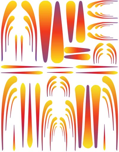 Blue Flames Decals