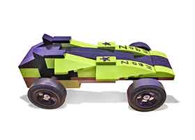 Lime - Black LEGO car kit