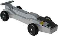 
Gray Lego kit for pinewood derby cars